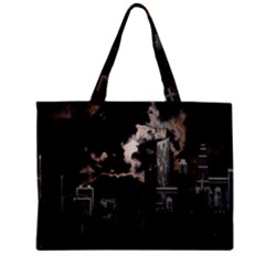 City Night Moon Skyline Skyscraper Zipper Mini Tote Bag by Salman4z