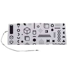 Pattern Hipster Abstract Form Geometric Line Variety Shapes Polkadots Fashion Style Seamless Roll Up Canvas Pencil Holder (s) by Salman4z