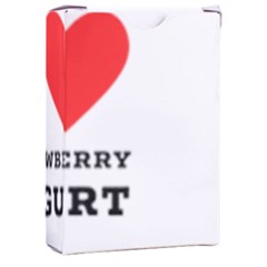 I Love Strawberry Yogurt Playing Cards Single Design (rectangle) With Custom Box by ilovewhateva