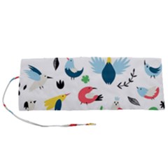 Vector Set Isolates With Cute Birds Scandinavian Style Roll Up Canvas Pencil Holder (s) by Salman4z