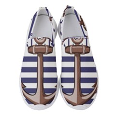 Anchor Background Design Women s Slip On Sneakers by Salman4z