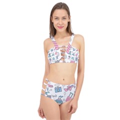 Transportation Seamless Pattern Cage Up Bikini Set by Salman4z
