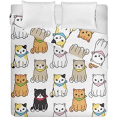 Cat Kitten Seamless Pattern Duvet Cover Double Side (california King Size) by Salman4z