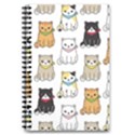 Cat Kitten Seamless Pattern 5.5  x 8.5  Notebook View1