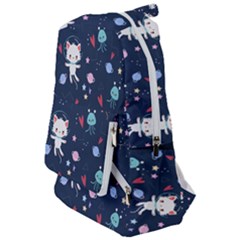 Cute-astronaut-cat-with-star-galaxy-elements-seamless-pattern Travelers  Backpack by Salman4z