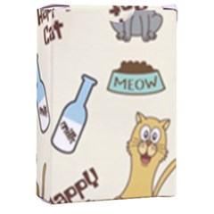 Happy-cats-pattern-background Playing Cards Single Design (rectangle) With Custom Box by Salman4z