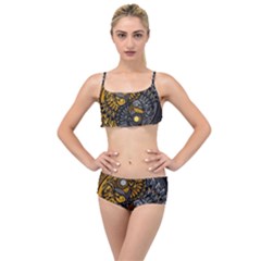 Yin-yang-owl-doodle-ornament-illustration Layered Top Bikini Set by Salman4z