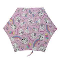 Beautiful-cute-animals-pattern-pink Mini Folding Umbrellas by Salman4z