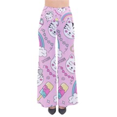 Beautiful-cute-animals-pattern-pink So Vintage Palazzo Pants by Salman4z