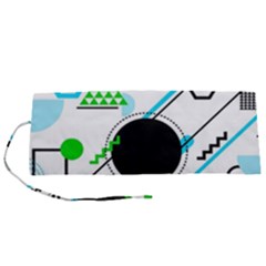 Geometric-shapes-background Roll Up Canvas Pencil Holder (s) by Salman4z