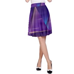 Egyptian-pyramids-night-landscape-cartoon A-line Skirt by Salman4z