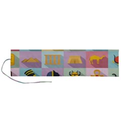 Egypt-icons-set-flat-style Roll Up Canvas Pencil Holder (l) by Salman4z