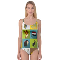 Egypt-travel-items-icons-set-flat-style Camisole Leotard  by Salman4z