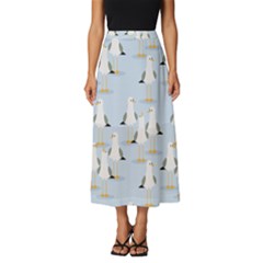 Cute-seagulls-seamless-pattern-light-blue-background Classic Midi Chiffon Skirt by Salman4z