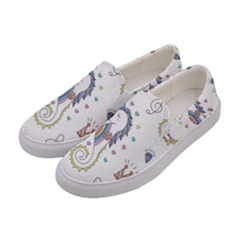 Seamless-pattern-cute-unicorn-cartoon-hand-drawn Women s Canvas Slip Ons by Salman4z
