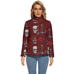 Tattoo-old-school-background-pattern Women s Puffer Bubble Jacket Coat by Salman4z