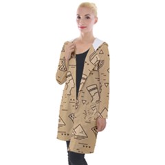 Egyptian-seamless-pattern-symbols-landmarks-signs-egypt Hooded Pocket Cardigan by Salman4z