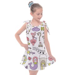 Fantasy-things-doodle-style-vector-illustration Kids  Tie Up Tunic Dress by Salman4z