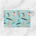 Beach-surfing-surfers-with-surfboards-surfer-rides-wave-summer-outdoors-surfboards-seamless-pattern- Canvas Cosmetic Bag (Large) View2