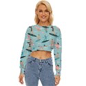 Beach-surfing-surfers-with-surfboards-surfer-rides-wave-summer-outdoors-surfboards-seamless-pattern- Lightweight Long Sleeve Sweatshirt View1