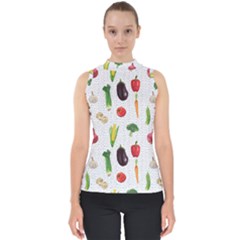 Vegetable Mock Neck Shell Top by SychEva