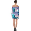 Tsunami Tidal Waves Wave Minimalist Ocean Sea Off Shoulder Top with Skirt Set View2