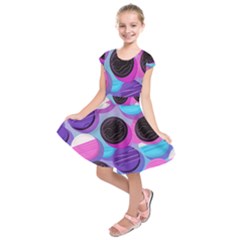 Cookies Chocolate Cookies Sweets Snacks Baked Goods Kids  Short Sleeve Dress by Ravend