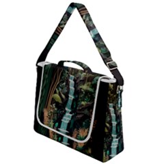Jungle Tropical Trees Waterfall Plants Papercraft Box Up Messenger Bag by Ravend