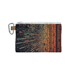 Data Abstract Abstract Background Background Canvas Cosmetic Bag (small) by Ravend