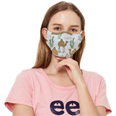 Camels-cactus-desert-pattern Fitted Cloth Face Mask (adult) by Salman4z
