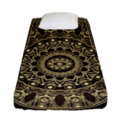 Hamsa-hand-drawn-symbol-with-flower-decorative-pattern Fitted Sheet (single Size) by Salman4z