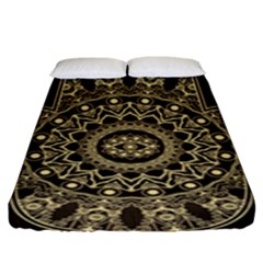 Hamsa-hand-drawn-symbol-with-flower-decorative-pattern Fitted Sheet (king Size) by Salman4z