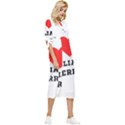 I love Italian cherry Bow Sleeve Chiffon Midi Dress View3