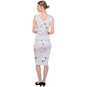 Spaceship Pattern Star Sleeveless Pencil Dress View4