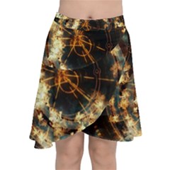 Science Fiction Background Fantasy Chiffon Wrap Front Skirt by danenraven