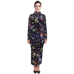 Illustration Universe Star Planet Turtleneck Maxi Dress by danenraven