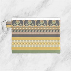 Seamless-pattern-egyptian-ornament-with-lotus-flower Canvas Cosmetic Bag (medium) by Salman4z