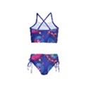 Cartoon-funny-aliens-with-ufo-duck-starry-sky-set Girls  Tankini Swimsuit View2