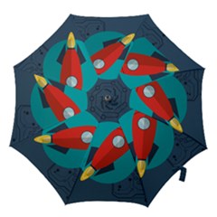 Rocket-with-science-related-icons-image Hook Handle Umbrellas (medium) by Salman4z