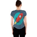 Rocket-with-science-related-icons-image Crew Neck Crop Top View2