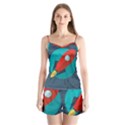 Rocket-with-science-related-icons-image Satin Pajamas Set View1