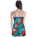 Rocket-with-science-related-icons-image Satin Pajamas Set View2