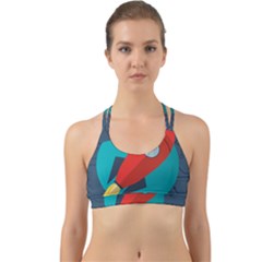 Rocket-with-science-related-icons-image Back Web Sports Bra by Salman4z