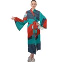 Rocket-with-science-related-icons-image Maxi Velvet Kimono View1