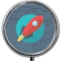 Rocket-with-science-related-icons-image Mini Round Pill Box View1