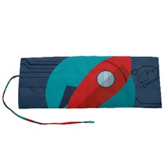 Rocket-with-science-related-icons-image Roll Up Canvas Pencil Holder (s) by Salman4z