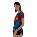 Rocket-with-science-related-icons-image Short Sleeve Open Back Tee View2
