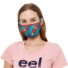 Rocket-with-science-related-icons-image Crease Cloth Face Mask (adult) by Salman4z