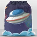 Ufo-alien-spaceship-galaxy Drawstring Bag (Large) View2