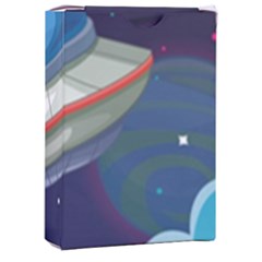 Ufo-alien-spaceship-galaxy Playing Cards Single Design (rectangle) With Custom Box by Salman4z